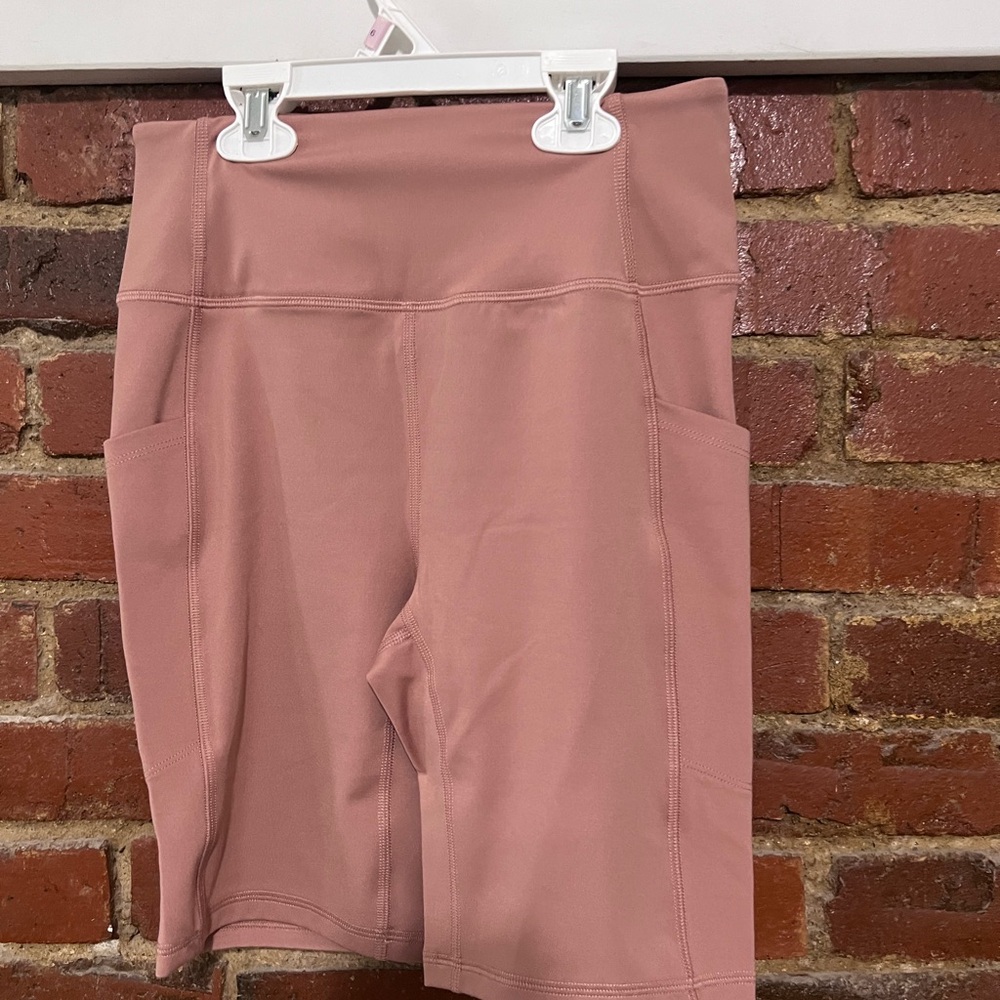 all in motion Rose Dust High-Rise Bike Shorts with Side Pockets